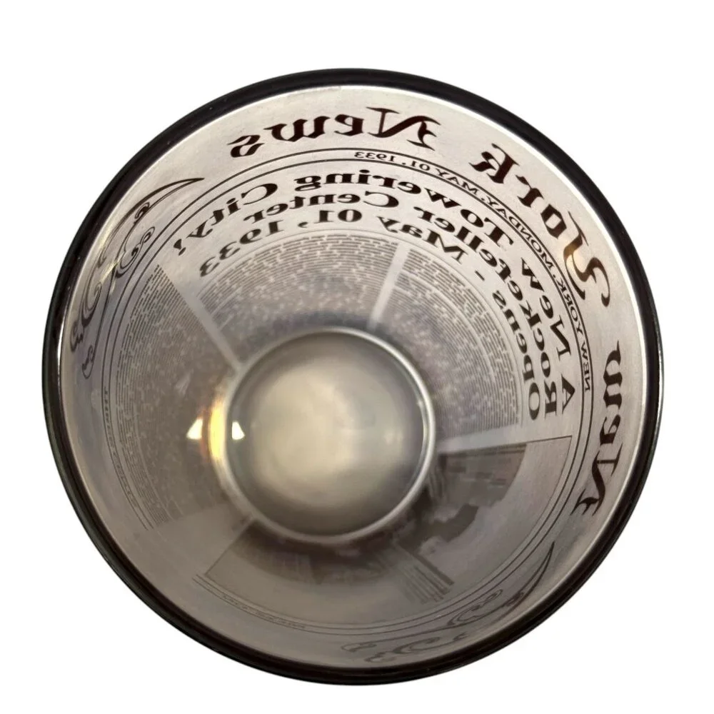 Top Of The Rock Souvenir Glass Tumbler 2013 Rockefeller Center New York News NYC